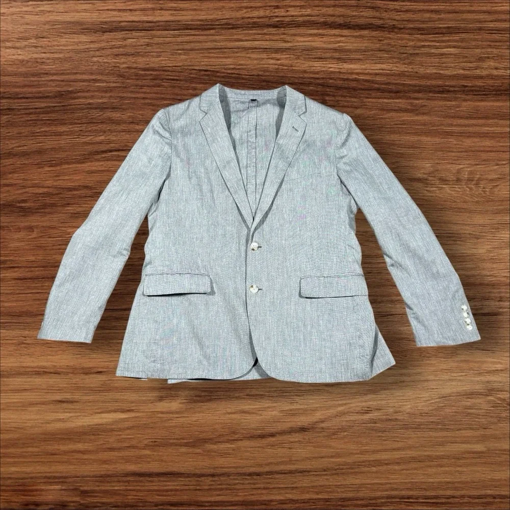 J. Crew Ludlow 2 Button‎ Jacket Men Sz 44R Cotton Unconstructed Somelos Stretch